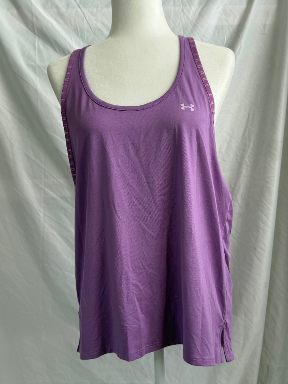 NWT Under Amour Purple Workout Athletic Knockout Tank XL